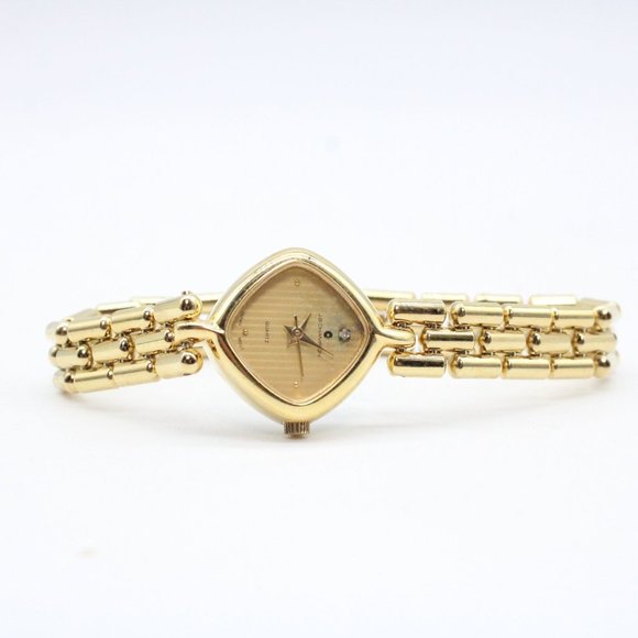 J.B Champion Watch Womens Gold Tone Stainless Steel Classic Quartz Gold Dial - Picture 5 of 8